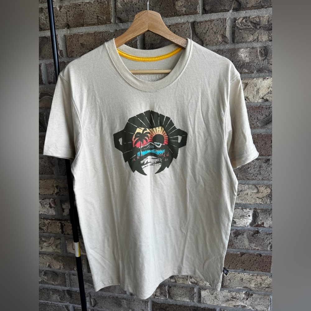 Howler Bros Floral Monkey T-Shirt El Mono Third Coast Yellow Mens Size M